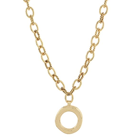 35mm Geometric Ring Outline Necklace - Picture 1 of 1